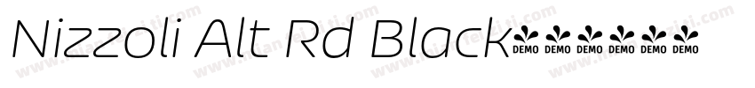 Nizzoli Alt Rd Black字体转换